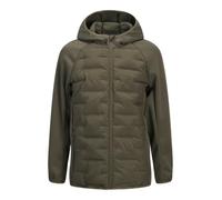Steppjacke JACK & JONES JUNIOR "JJEPERFECT HYBRID JACKET NOOS JNR", Herren, Gr. 176, dusty olive, Web, Obermaterial: 100% Polyester, unifarben, regular fit normal, gerader Abschluss, Jacken Steppjacke