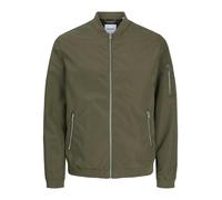 Jack & Jones "JJERUSH mit Stehkragen und Reißverschlusstaschen" ohne Kapuze unifarben, modisch, regular fit, Polyester (31985215-M) dusty olive