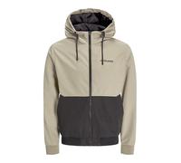 Jack & Jones Jacke Rush Hood Bomber mit Kapuze Colorblocking Coriander/Schwarz/Weiß Gr. L