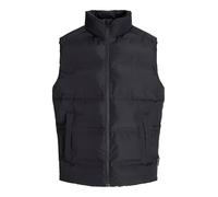Steppweste JACK & JONES "JJESOHO BODYWARMER COLLAR SN", Herren, Gr. XXL, schwarz, Web, Obermaterial: 100% Polyester, unifarben, regular fit hüftlang, Westen (99747330-XXL) schwarz