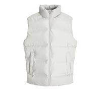 Steppweste JACK & JONES "JJESOHO BODYWARMER COLLAR SN", Herren, Gr. L, grau (dove), Web, Obermaterial: 100% Polyester, unifarben, regular fit hüftlang, Westen Steppweste (28238129-L) dove