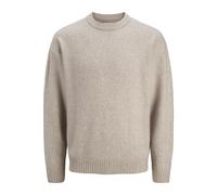 Strickpullover JACK & JONES "JJESOHO OLLIE KNIT CREW NECK SN", Herren, Gr. XS, atmosphere, Strick, Obermaterial: 51% Polyester, 41% Polyacryl, 5% Wolle, 3% Elasthan, unifarben, relaxed fit normal, Run