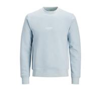 Sweatshirt "JJESOHO SWEAT CREW NECK NOOS PLS", Herren, Gr. 5XL, celestial blau, angeraute Sweatware, Obermaterial: 80% Baumwolle, 20% Polyester, JACK & JONES PLUSSIZE, bedruckt, regular fit normal, Ru