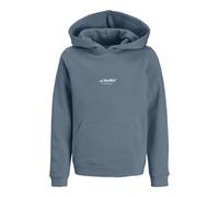 Kapuzensweatshirt JACK & JONES JUNIOR "JJESOHO SWEAT HOOD NOOS JNR", Jungen, Gr. 140, blau (blau mirage), angeraute Sweatware, Obermaterial: 80% Baumwolle, 20% Polyester, bedruckt, relaxed fit normal,