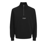 JACK&JONES - JJESOHO SWEAT QUARTER ZIP HN NOOS black - Gr. - XS