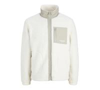 Plüschjacke JACK & JONES "JJESOHO TEDDY JACKET AW26 NOOS", Herren, Gr. S, blau (turbulence), Plüsch, Obermaterial: 100% Polyester, unifarben, regular fit normal, Bündchen, Jacken, Kunstfaser, Teddy Ma
