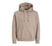 Kapuzensweatshirt JACK & JONES "JJESTAR BASIC SWEAT HOOD NOOS", Herren, Gr. XS, grau (mocha meringue), angeraute Sweatware, Obermaterial: 70% Baumwolle, 30% Polyester, unifarben, relaxed fit, Rundhals