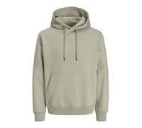 Kapuzensweatshirt JACK & JONES "JJESTAR BASIC SWEAT HOOD NOOS", Herren, Gr. S, grün (seagrass), angeraute Sweatware, Obermaterial: 70% Baumwolle, 30% Polyester, unifarben, Modisch, relaxed fit, Rundha