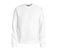 Herren Jack & Jones Basic Sweater | Langarm Shirt Rundhals Pullover | Warmer Jumper ohne Kapuze JJESTAR, Farben:Weiß, Größe Pullover:XL