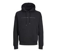Jack & Jones Kapuzenpullover Star mit Kordeln in Schwarz XL Regular Fit