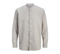 JACK&JONES - JJESUMMER LINEN BLEND BAND SHIRT L/S SN - Gr. - L