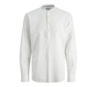 JACK&JONES - JJESUMMER TUNIC LINEN BLEND SHIRT LS SN white - Gr. - L