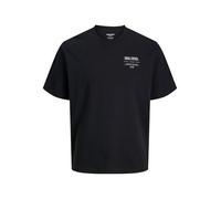 T-Shirt "JJEURBAN EDGE STUDIO TEE SS SN PLS", Herren, Gr. 4XL, schwarz detail:2, Jersey, Obermaterial: 100% Baumwolle, JACK & JONES PLUSSIZE, bedruckt, relaxed fit normal, Rundhals, Shirts T-Shirt, mi