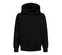Kapuzensweatshirt JACK & JONES JUNIOR "JJEURBAN EDGE SWEAT HOOD NOOS JNR", Jungen, Gr. 140, schwarz, angeraute Sweatware, Obermaterial: 70% Baumwolle, 30% Polyester, unifarben, loose fit normal, Rippb