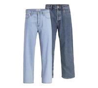 Relax-fit-Jeans JACK & JONES "JJIALEX JJORIGINAL SQ 060/738 2PK MP", Herren, Gr. 30, Länge 32, blau denim pack:sq 738, Denim/Jeans, Obermaterial: 100% Baumwolle, unifarben, lang, Jeans (96406123-30) b