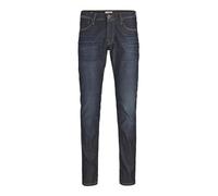 Slim-fit-Jeans JACK & JONES "JJIGLENN JJICON JJ 619 50SPS NOOS", Herren, Gr. 28, Länge 30, blau (blau, denim), Denim/Jeans, Obermaterial: 93% Baumwolle, 5% Polyester, 2% Elasthan, Abriebeffekte, slim