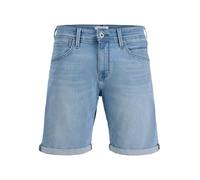 Shorts JACK & JONES "JJIRICK JJFOX SHORTS CB 310 SN", Herren, Gr. L, N-Gr, blau (blau denim pack:am 314), Web, Obermaterial: 70% Baumwolle, 28% Polyester, 2% Elasthan, unifarben, regular fit kniefrei,
