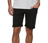 JACK & JONES Jeans Shorts Herren Stretch Kurz Regular Fit JJIRICK Kurze Hosen Bermuda Shorts Sommer Denim Einfarbig, Größe:S, Farbe:Black Denim (AM 137)