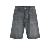 Shorts JACK & JONES, Damen, Gr. M, N-Gr, grau denim, Denim/Jeans, Obermaterial: 100% Baumwolle, Abriebeffekte, relaxed fit, Hosen Shorts (86026865-M) grau denim