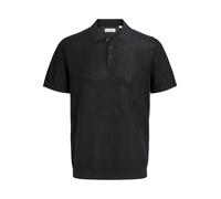 JACK&JONES - JJJESS KNIT POLO SS Black - Gr. - XXL