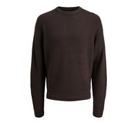 Rundhalspullover JACK & JONES "JJKAITO KNIT CREW NECK BF", Damen, Gr. S, delicioso, Strick, Obermaterial: 70% Polyacryl, 30% Baumwolle, unifarben, relaxed fit normal, Rundhals, Pullover Rundhalspullov