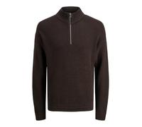 Jack & Jones Strickpullover KAITO mit Reißverschluss Dunkelbraun Größe M