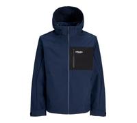 Jack & Jones Softshelljacke JJNORTH Herren Gr. M Navy 100% Polyester hüftlang Regular Fit