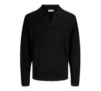 JACK & JONES JJSOHO OLLIE KNIT SPLIT NECK LN Herren | BLACK | S