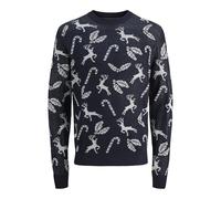 JACK&JONES - JJXMAS ANDREW KNIT CREW NECK sky captain - Gr. - L