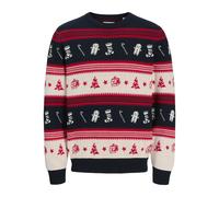 JACK&JONES - JJXMAS NOEL KNIT CREW NECK true red - Gr. - XL