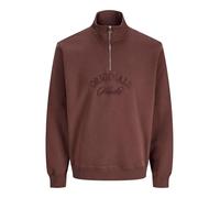 JACK&JONES - JORBLEECKER BRANDING SWEAT HIGH NECK BF deep mahogany - Gr. - XXL