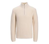 JACK&JONES - JORBLEECKER KNIT HALF ZIP BF sea salt - Gr. - XXL