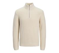 JACK&JONES - JORBLEECKER KNIT HALF ZIP BF sea salt - Gr. - XL
