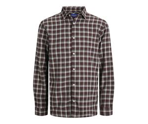 JACK&JONES - JORJOSHUA FLANNEL CHECK SHIRT LS LN Deep Mahogany - Gr. - S