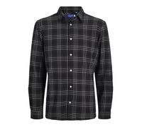 JACK&JONES - JORJOSHUA FLANNEL CHECK SHIRT LS LN pirate black - Gr. - XL