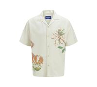 JACK&JONES - JORLUKE RETIRO AOP SHIRT SS SE25 antique white - Gr. - L