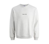 Jack & Jones JORNORREBRO EMB SWEAT CREW XXL 12282893 White Melange (896967) Weiß XXL