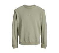 Jack & Jones Sweatshirt JORNORREBRO EMB SWEAT CREW NOOS mit Logo-Print Seagrass Gr. M Herren