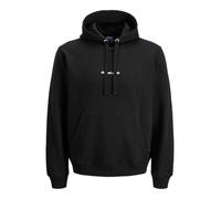 Jack & Jones Kapuzenpullover Jornorrebro Emb Sweat Hood Noos bestickt relaxter Schnitt Schwarz L