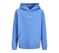 Kapuzensweatshirt JACK & JONES JUNIOR "JORNORREBRO EMB SWEAT HOOD NOOS JNR", Jungen, Gr. 152, marina, angeraute Sweatware, Obermaterial: 89% Baumwolle, 11% Polyester, unifarben, relaxed fit normal, oh