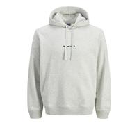 Jack & Jones JORNORREBRO EMB SWEAT HOOD XL 12282861 White Melange (896915) Weiß XL