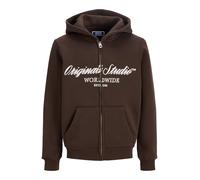 JACK&JONES - JORNORREBRO FRONT SWEAT ZIP HOOD JNR Braun - Gr. - 164