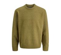 Jack & Jones Strickpullover mit Label-Stitching Modell 'NORREBRO' in Oliv, Größe L