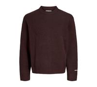 Jack & Jones Strickpullover mit Label-Stitching Modell 'NORREBRO' in Mittelbraun, Größe S