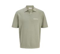 Polokragenpullover JACK & JONES JUNIOR "JORNORREBRO LIGHT KNIT SS POLO JNR", Herren, Gr. 140, seagrass, Strick, Obermaterial: 100% Baumwolle, unifarben, relaxed fit normal, ohne Ausschnitt, Pullover P