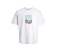 JACK & JONES T-Shirt mit Rundhalsausschnitt Modell 'JORNORREBRO' in Weiss, Größe L