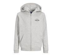 JACK&JONES - JORNORREBRO TYPO BACK SWEAT ZIP HOOD JNR White Melange - Gr. - 164