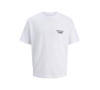 Kurzarmshirt JACK & JONES "JORNORREBRO TYPO TEE SS CREW NECK NOOS", Herren, Gr. S, hellweiß print:ss 26, Jersey, Obermaterial: 100% Baumwolle, bedruckt, relaxed fit normal, Rundhals, Shirts, Baumwolle