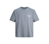Kurzarmshirt JACK & JONES "JORNORREBRO TYPO TEE SS CREW NECK NOOS", Herren, Gr. L, tradewinds print:ss 26, Jersey, Obermaterial: 100% Baumwolle, bedruckt, relaxed fit normal, Rundhals, Shirts, Baumwol