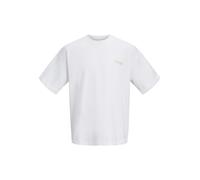 Kurzarmshirt JACK & JONES "JORSANREMO BACK TEE SS CREW NECK LN", Herren, Gr. L, hellweiß, Jersey, Obermaterial: 100% Baumwolle, bedruckt, normal, Rundhals, Shirts, Baumwolle (78723022-L) hellweiß